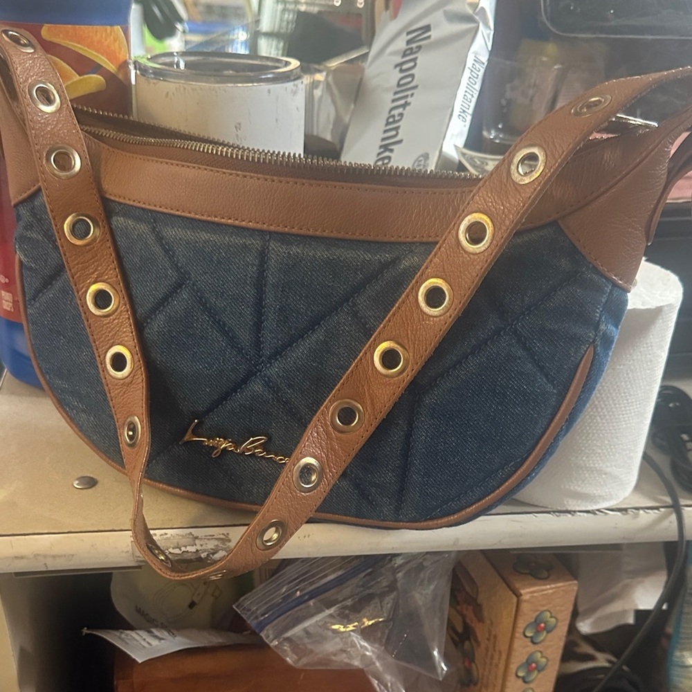 Bag in Blue and Tan - Picture 4 of 6
